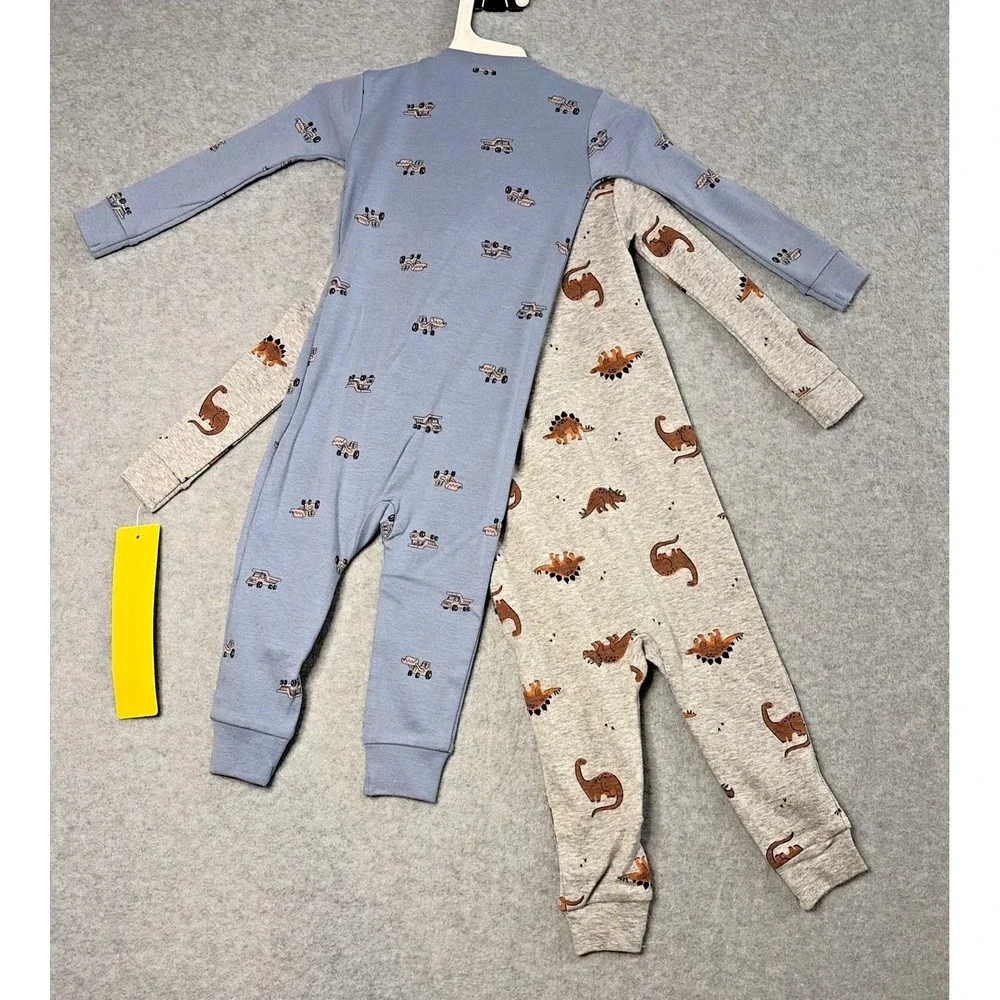 Pekkle 2-pack Sleepers - Dinosaurs & Construction Theme - 18M - NWT
